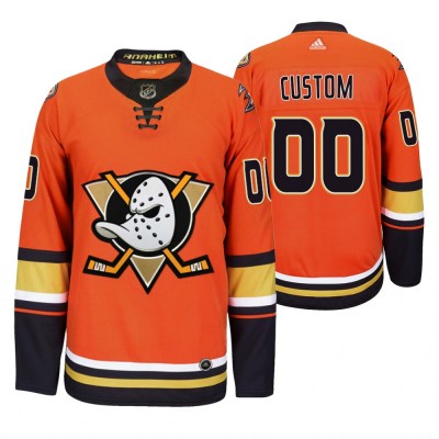 Anaheim Ducks Custom Men's 201920 Third Orange Alternate Stitched NHL Jersey